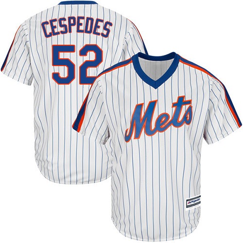 Mets #52 Yoenis Cespedes White(Blue Strip) Alternate Cool Base Stitched Youth MLB Jersey